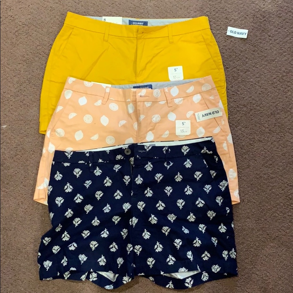 3 pairs of Old Navy every day shorts, size 8